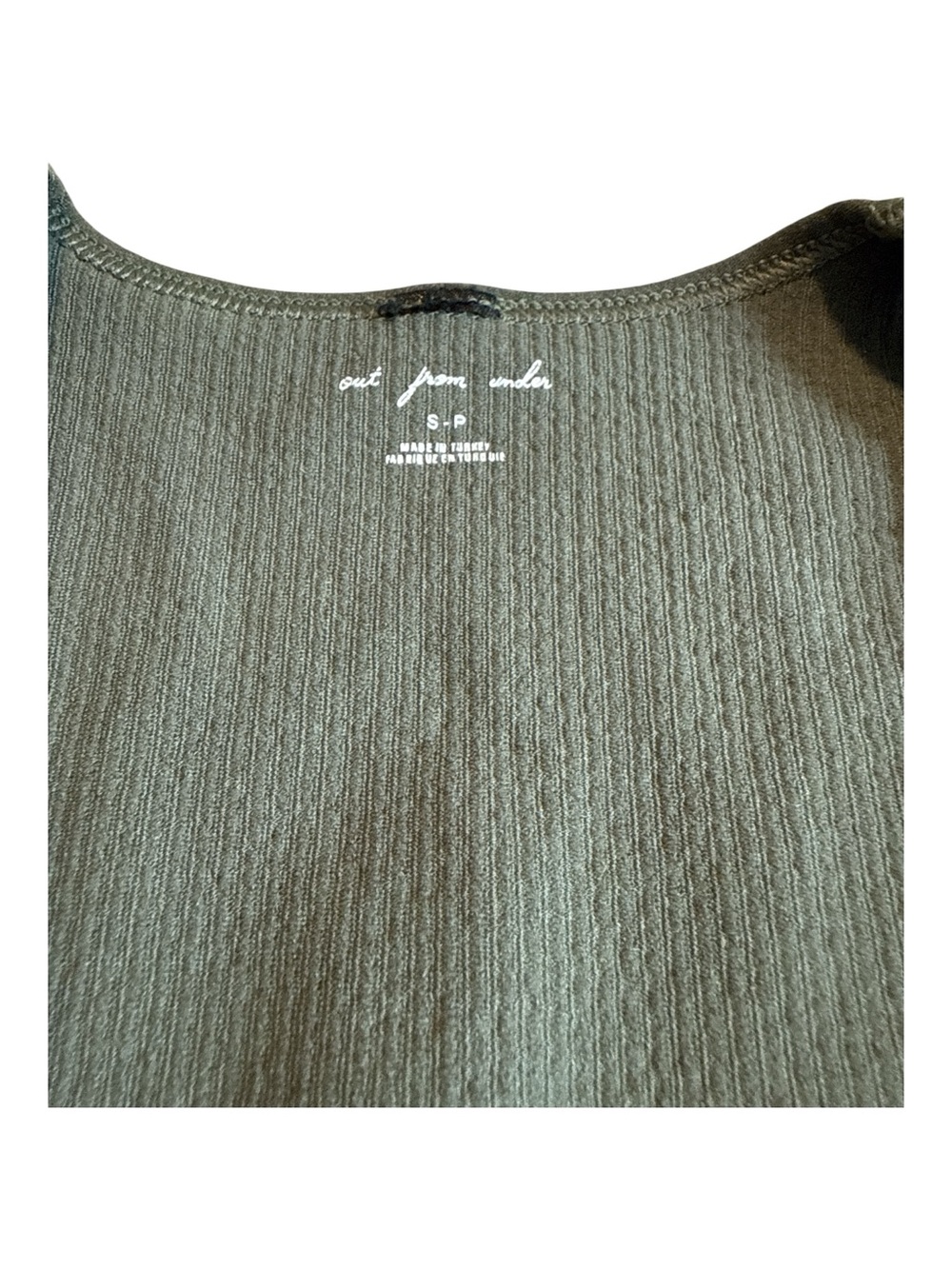 THREE Urban Outfitters Out From Under Deep Plunge Ribbed Cropped Tops Size Small - Picture 11 of 11